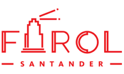 Logotipo composto pela palavra "Farol" , sendo que a letra "A" da palavra, esta representando o prédio do Farol Santander, no topo do prédio duas linhas diagonais simbolizam a luz que sai do farol